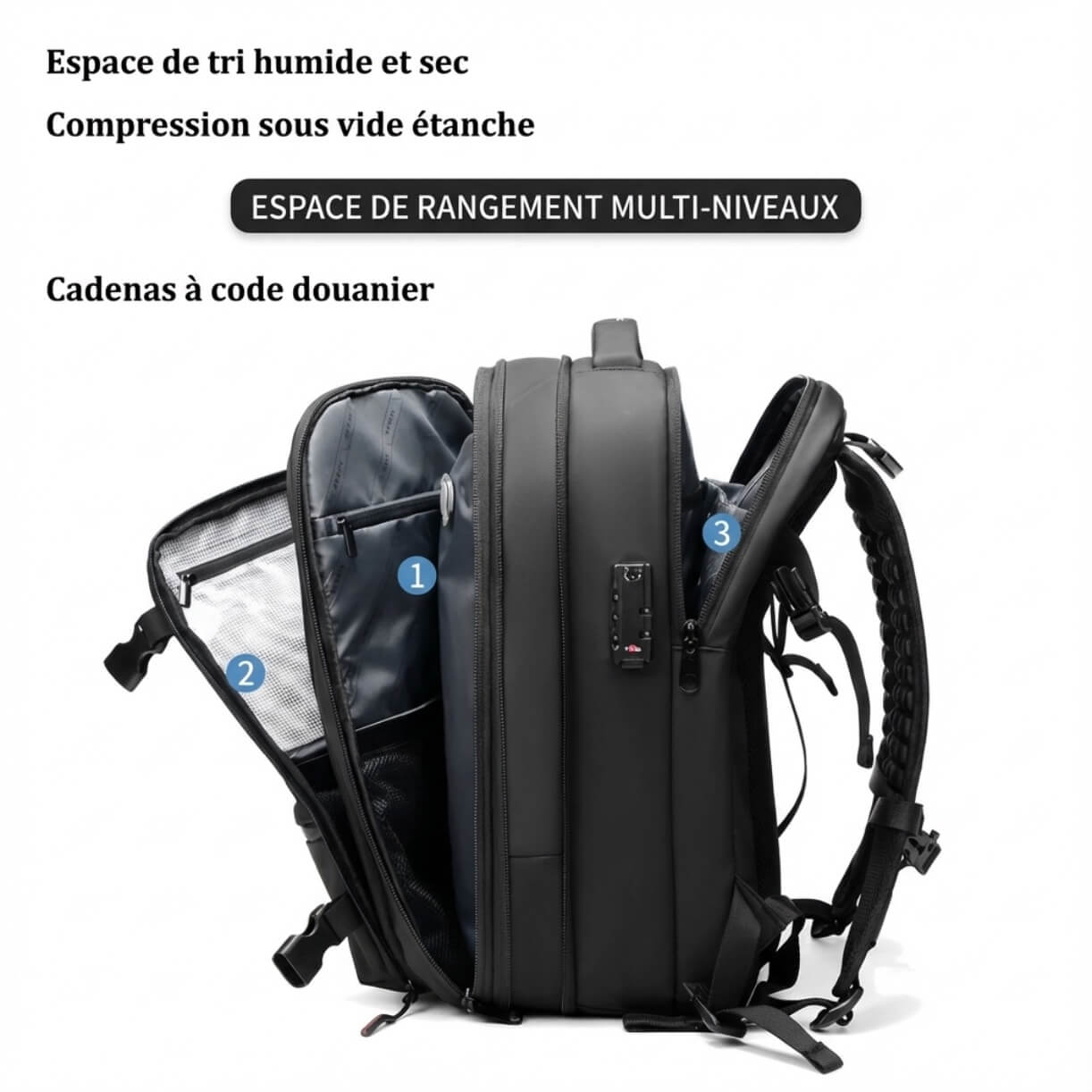 Sac à Dos de Voyage Compressible | NOMALERO™ - NOMALERO