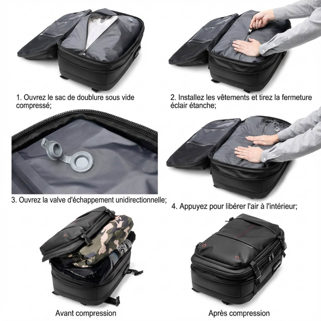 Sac à Dos de Voyage Compressible | NOMALERO™ - NOMALERO